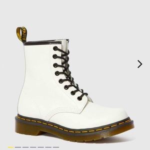 Dr. Martens White 1460 Women’s smooth lace up boots